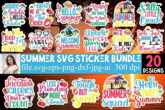 Download Summer SVG Sticker Bundle - Premium Bundle