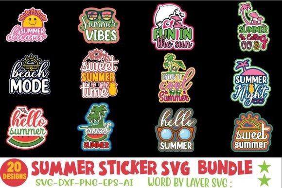 Download Summer Sticker SVG Bundle - Premium Resources