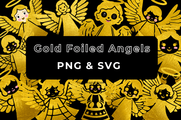 Download Gold Foiled Angels Clipart - Gold Collection