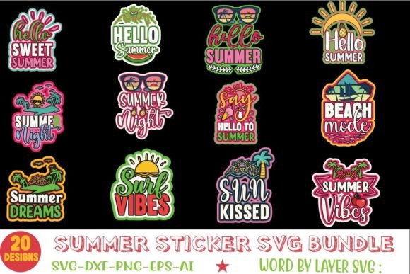 Download Summer Sticker SVG Bundle - Premium Resources