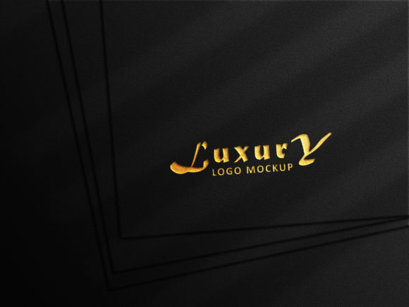 Download Gold Foiled Luxury Logo Mockup - Gold Collection