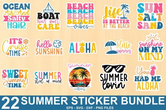 Download Summer Sticker SVG Bundle - Premium Resources