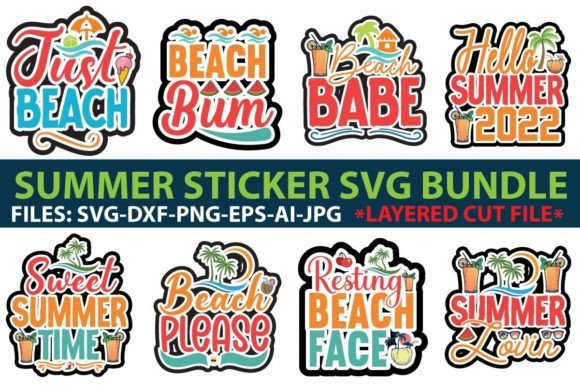 Download Summer Sticker SVG Bundle - Premium Resources
