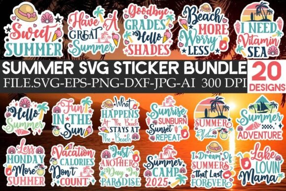 Download Summer Sticker SVG Bundle - Premium Resources